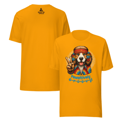 Groovy Canine - "Pawsitively Groovy" - Signature Tee - Speak Up 4 Paws