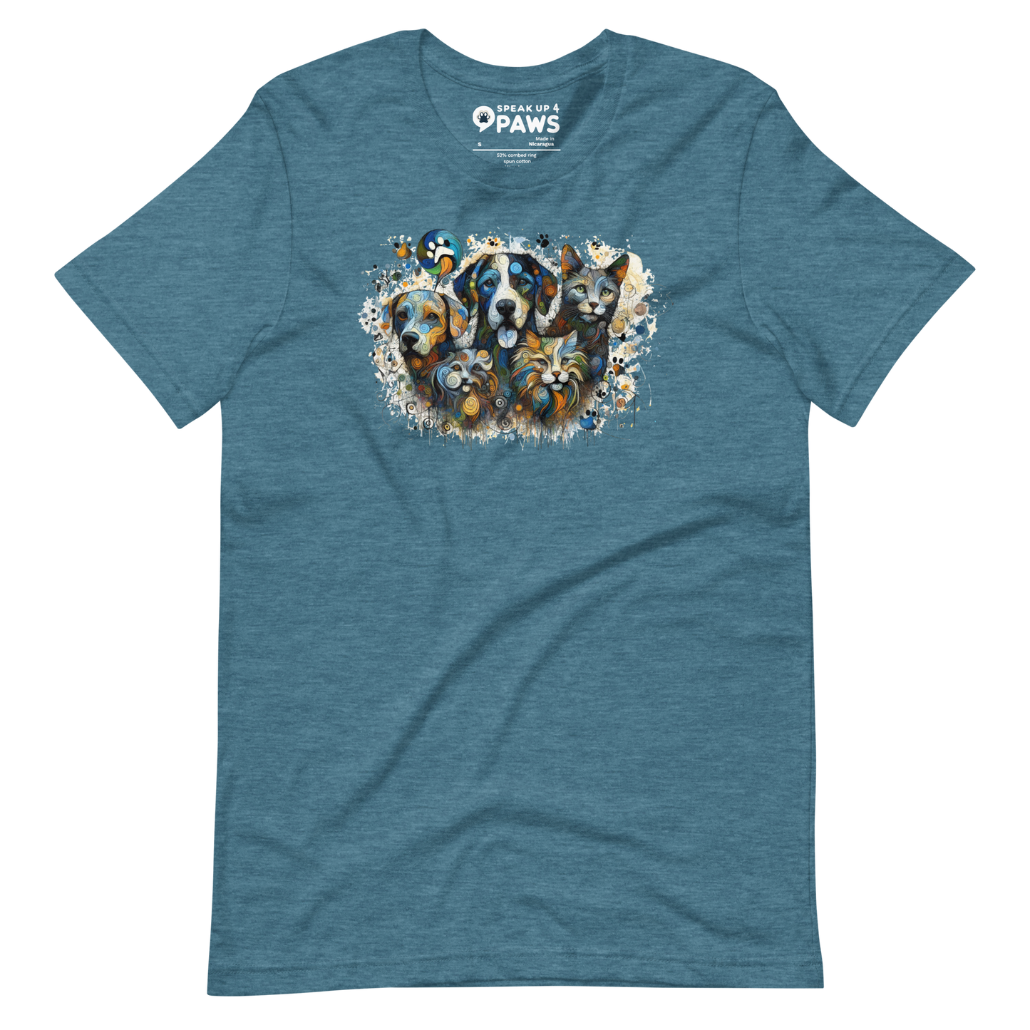 Paws in Colorful Conversation - Pollock - Unisex Tee