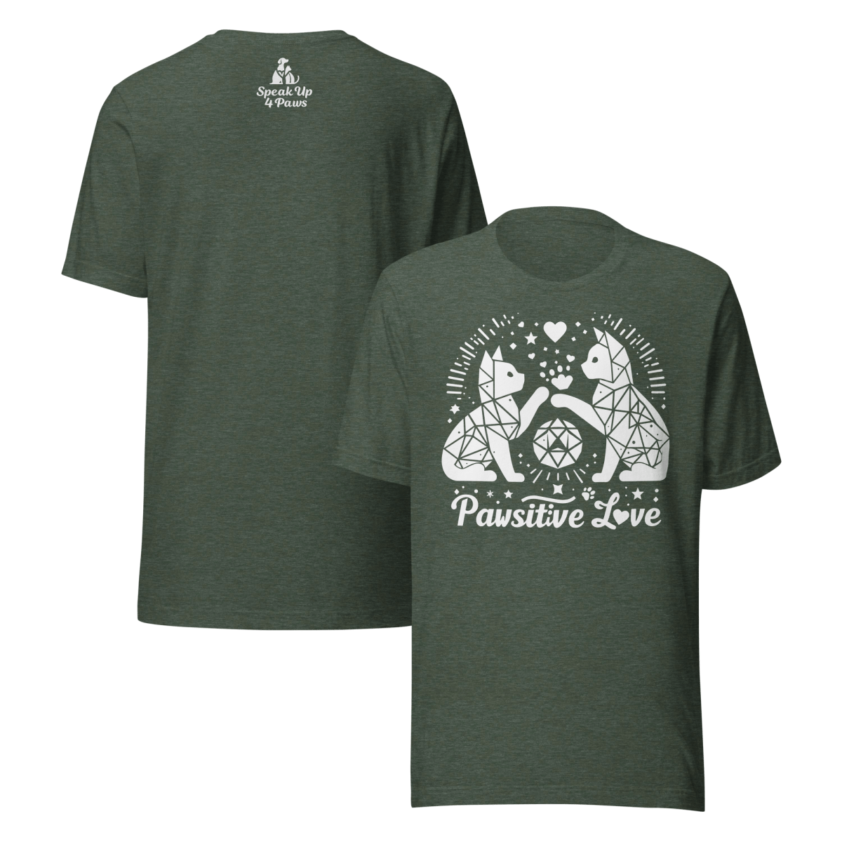 Geometric Whisker Play - Signature Tee - Unisex Staple Tee - Speak Up 4 Paws