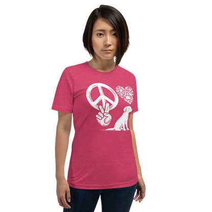 Harmony Unleashed - Peace-Love-Dog - Unisex Tee