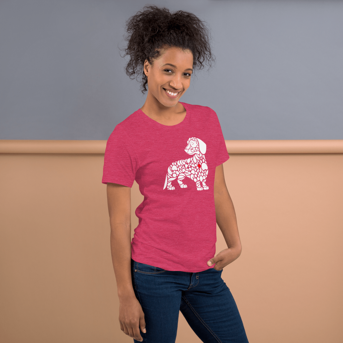 Pawfect Doxie - Everyday Tee | COLORS: Heather Deep Teal, Heather Slate, Heather Raspberry, Navy - Unisex Staple Tee - Speak Up 4 Paws