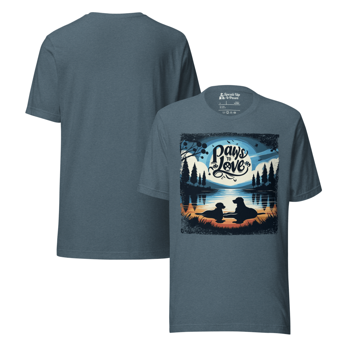 Forest Reflections - Everyday Tee - Unisex Staple Tee - Speak Up 4 Paws