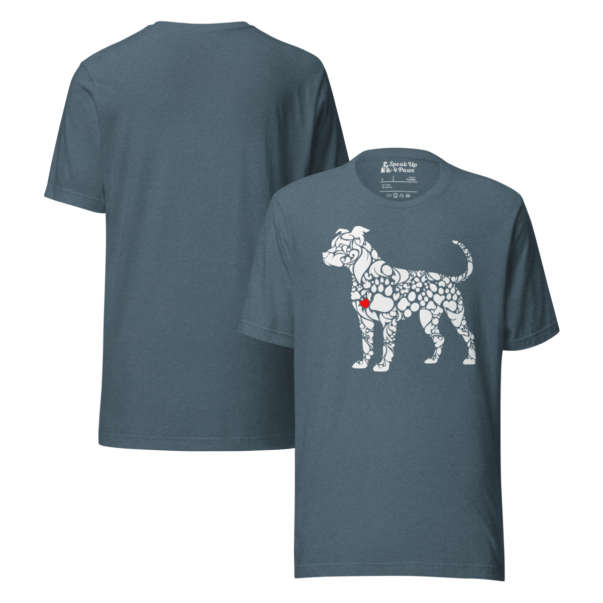 Paws of Loyalty Everyday Tee | COLORS: Navy, Heather Slate, Heather Raspberry, Heather Deep Teal - Unisex Staple Tee - Speak Up 4 Paws