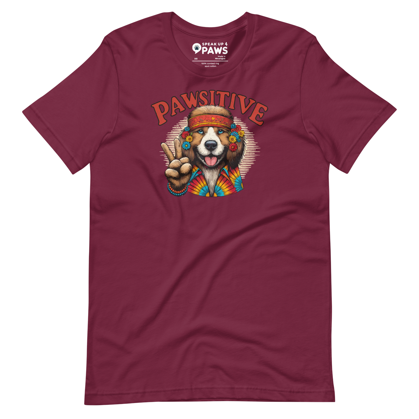 Groovy Canine Vibes - Pawsitive Peace - Unisex Tee