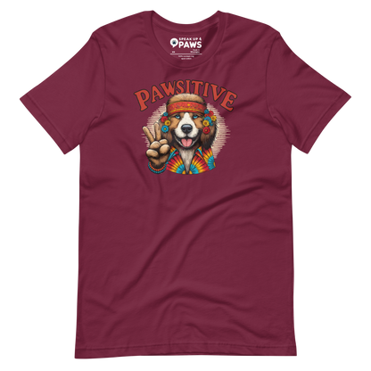 Groovy Canine Vibes - Pawsitive Peace - Unisex Tee