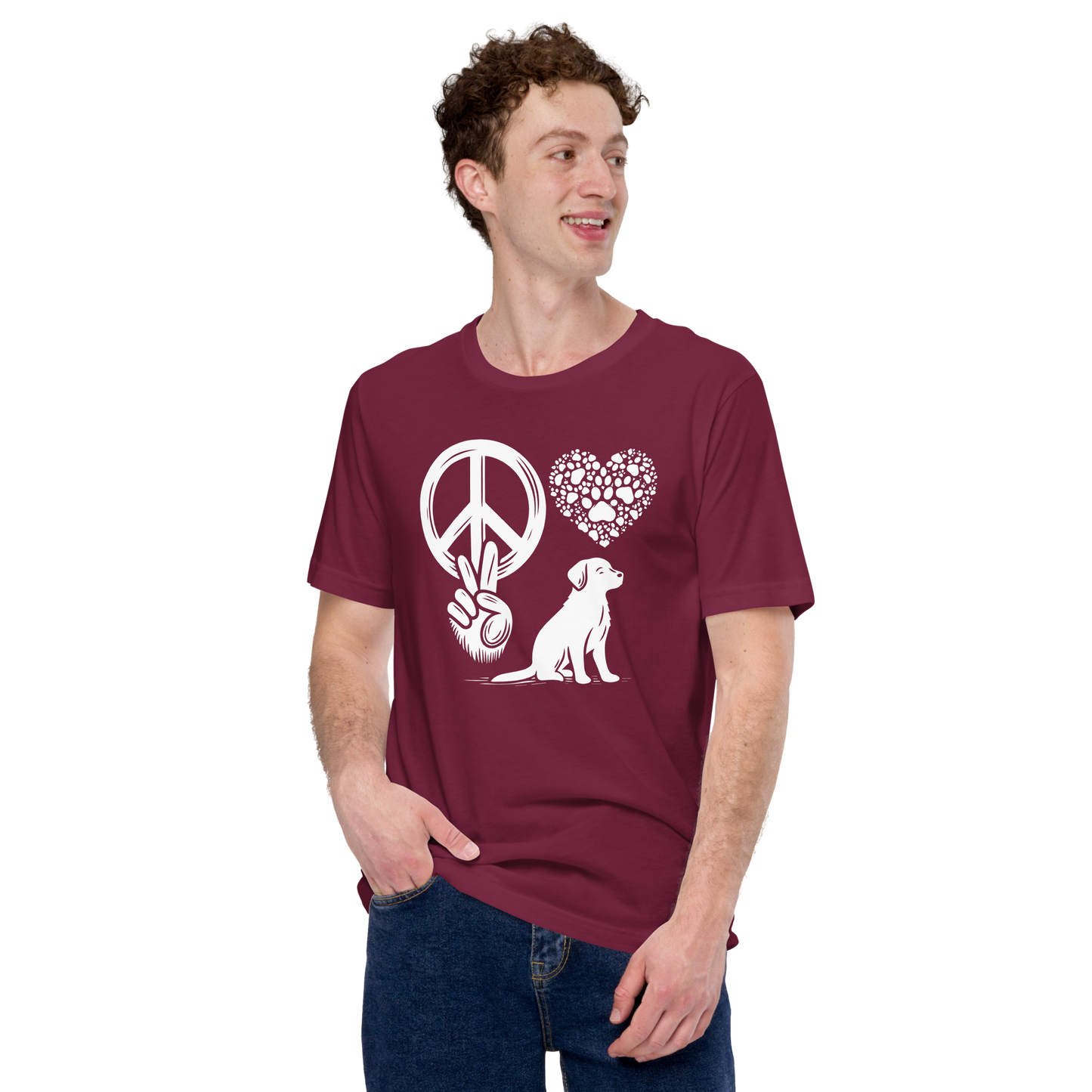 Harmony Unleashed - Peace-Love-Dog - Unisex Tee