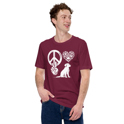 Harmony Unleashed - Peace-Love-Dog - Unisex Tee