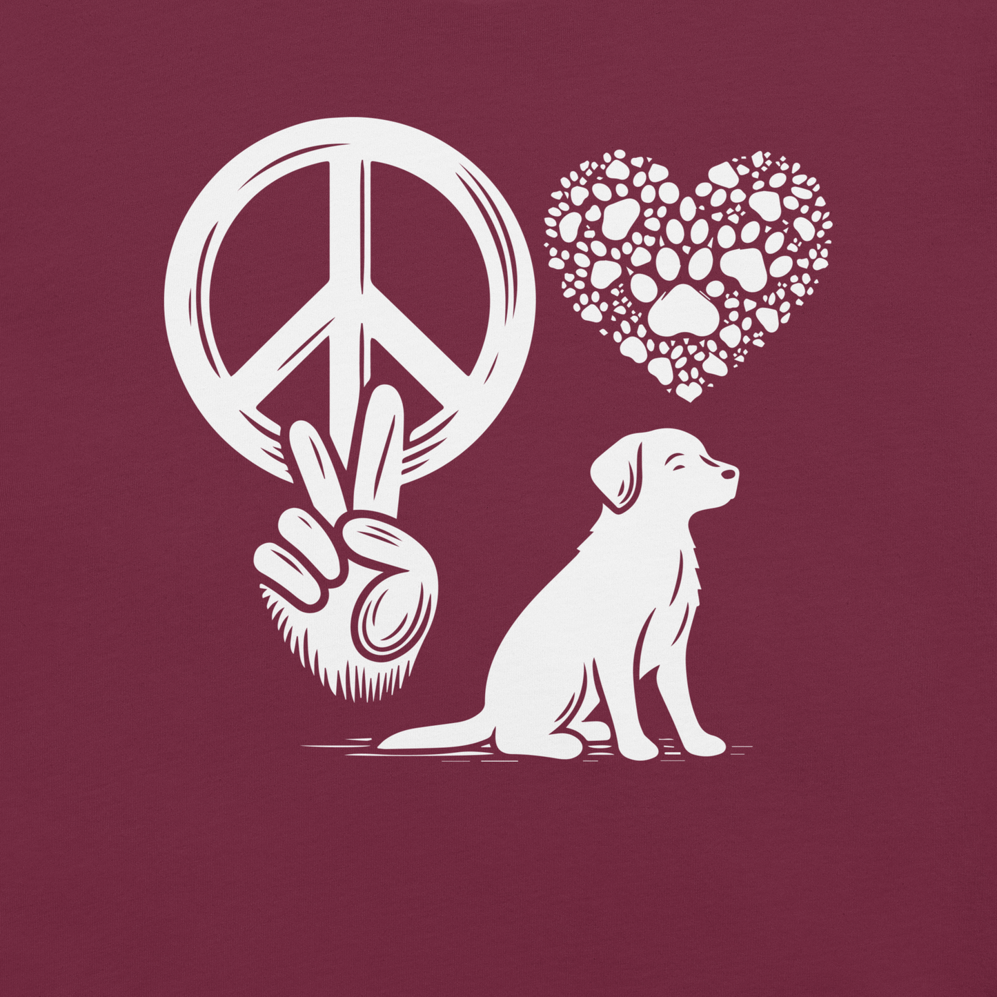 Harmony Unleashed - Peace-Love-Dog - Youth Sweatshirt