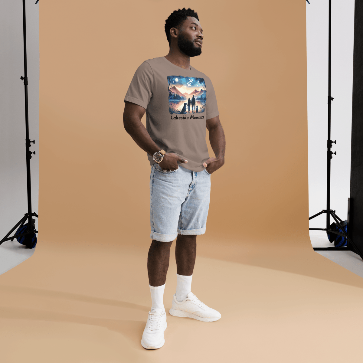 Lakeside Moments - Everyday Tee | COLORS: Heather Mauve, Heather Slate, Steel Blue, Pebble - Unisex Staple Tee - Speak Up 4 Paws