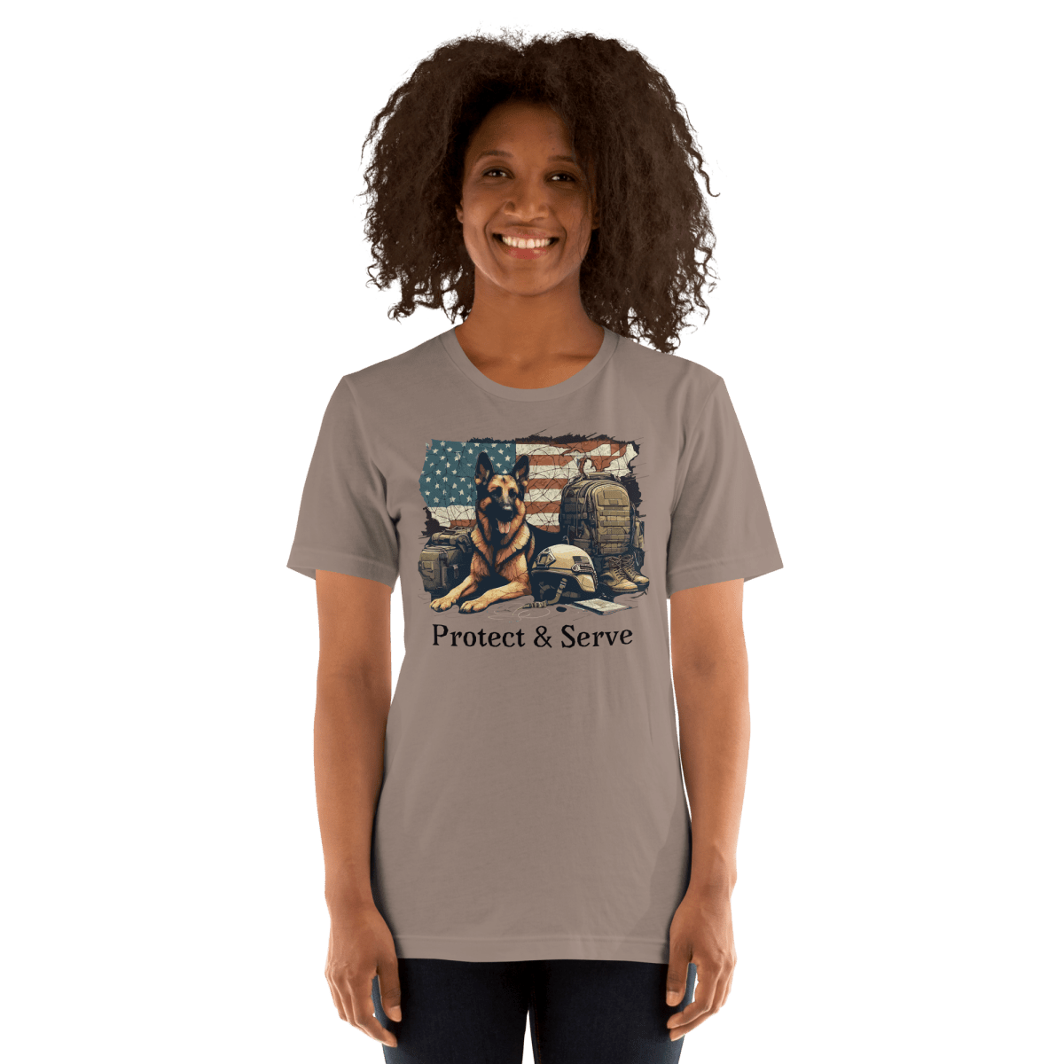 Sentinel of Valor - Everyday Tee | COLORS: Army, Heather Slate, Steel Blue, Pebble - Unisex Staple Tee - Speak Up 4 Paws