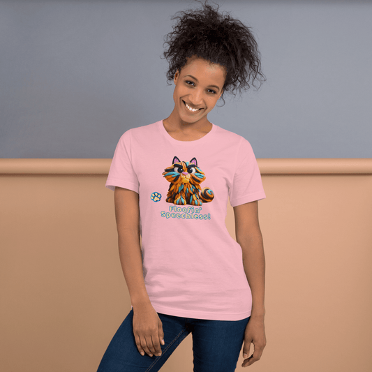 Sir Floofalot - Everyday Tee - "Floofin' Speechless" | COLORS: Pink, Heather Deep Teal, Heather Aqua, Toast - Unisex Staple Tee - Speak Up 4 Paws