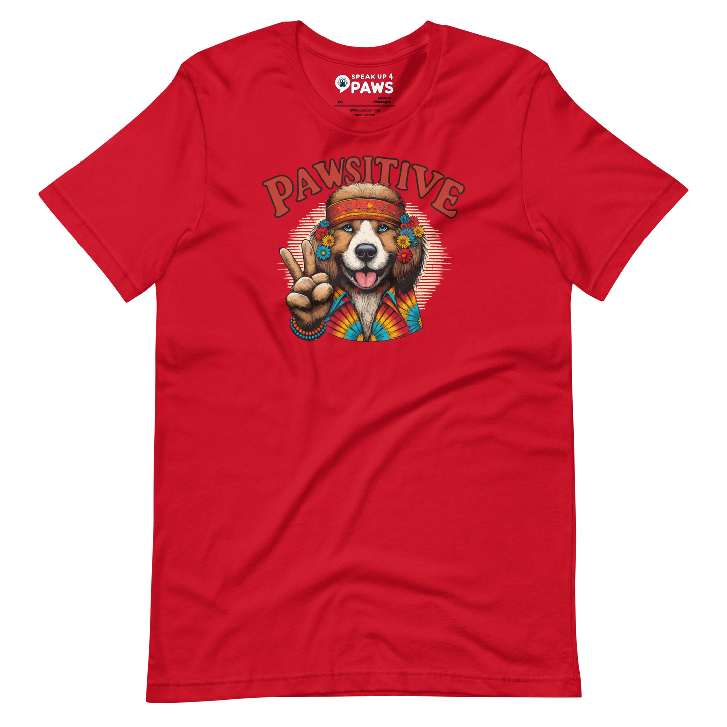 Groovy Canine Vibes - Pawsitive Peace - Unisex Tee