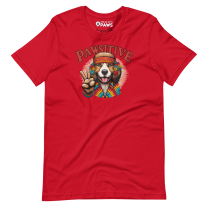 Groovy Canine Vibes - Pawsitive Peace - Unisex Tee