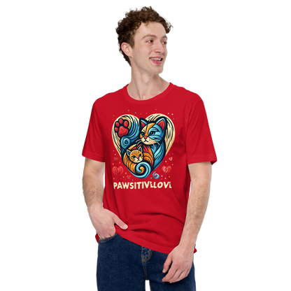 Feline Harmony - Pawsitive Love - Unisex Staple Tee