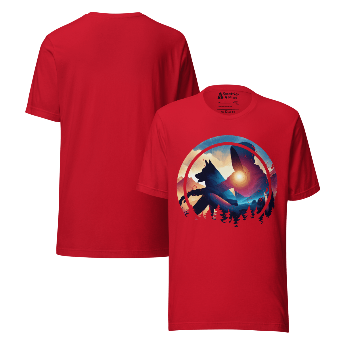 Companion Hues - Everyday Plus Tee | COLORS: Navy, Red, Athletic Grey, White - Unisex Staple Tee - Speak Up 4 Paws