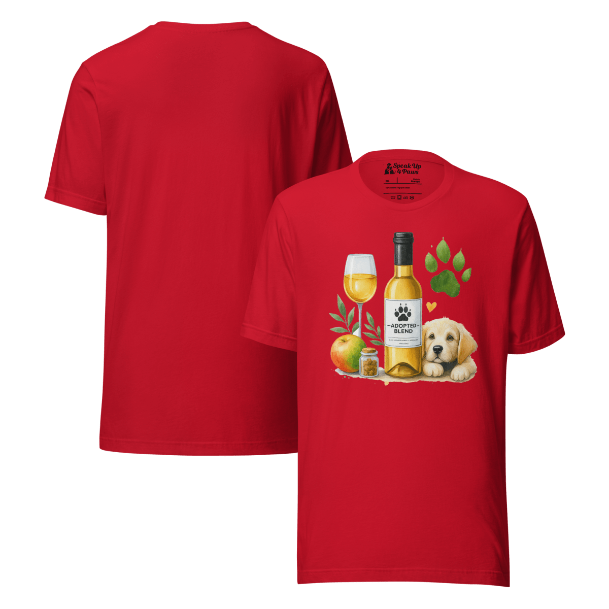 Golden Gatherings - Everyday Plus Tee | COLORS: Red, Athletic Heather, White - Unisex Staple Tee - Speak Up 4 Paws