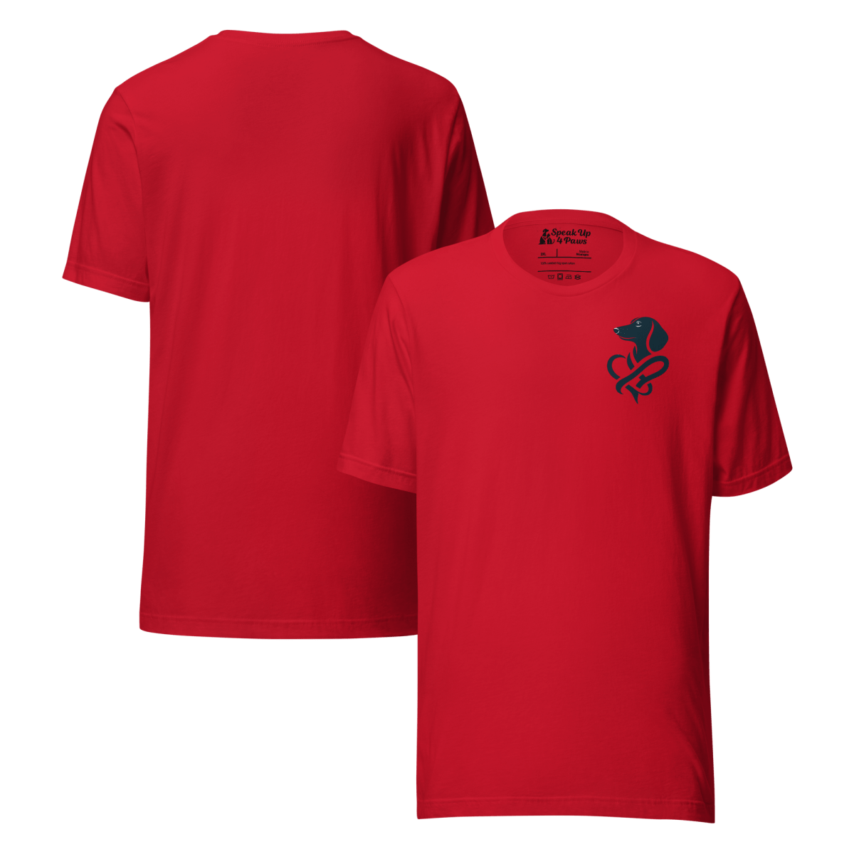 Heart of a Doxie - Everyday Plus Tee | COLORS: Whit, Red, Athletic Heather - Unisex Staple Tee - Speak Up 4 Paws
