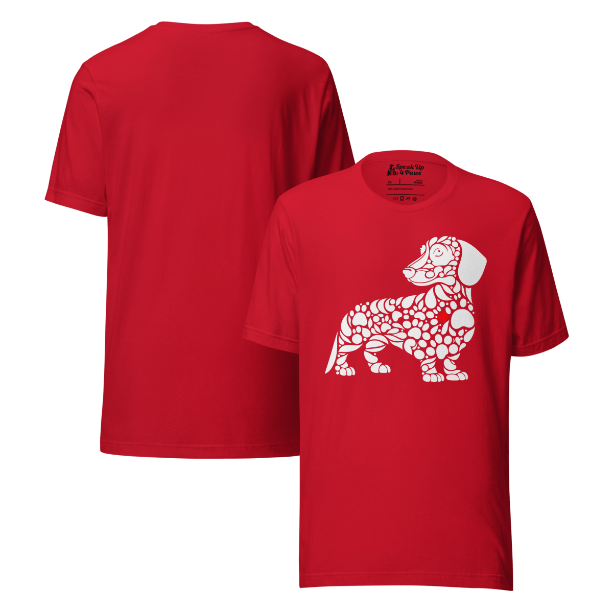 Pawfect Doxie - Everyday Plus Tee | COLORS: Navy, Black, Red, Dark Grey Heather - Unisex Staple Tee - Speak Up 4 Paws
