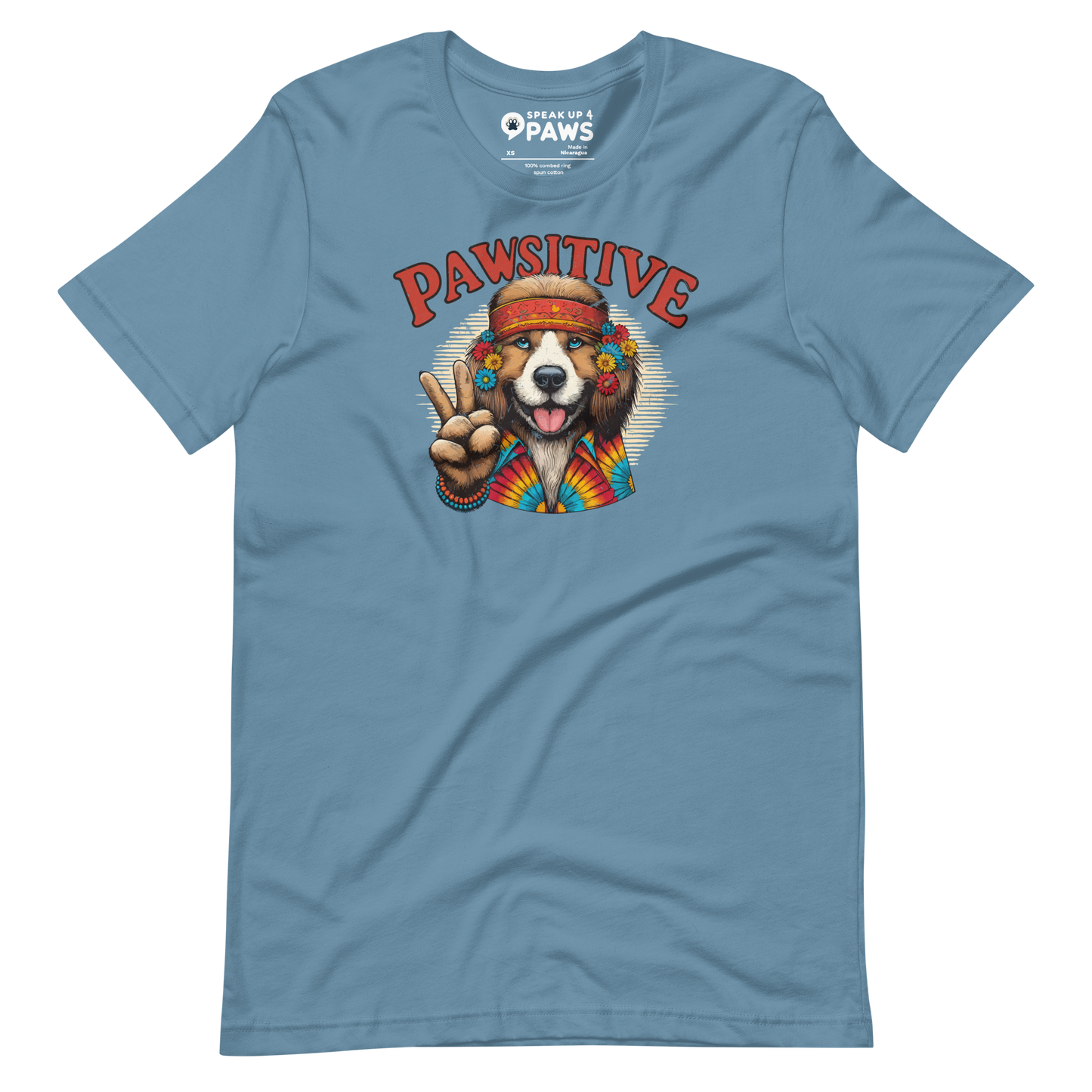 Groovy Canine Vibes - Pawsitive Peace - Unisex Tee