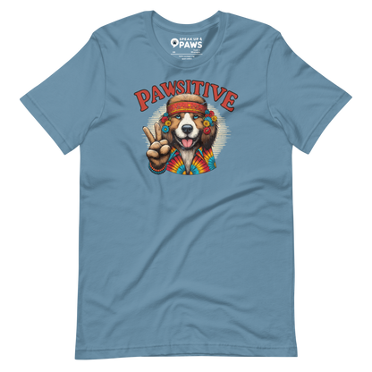 Groovy Canine Vibes - Pawsitive Peace - Unisex Tee