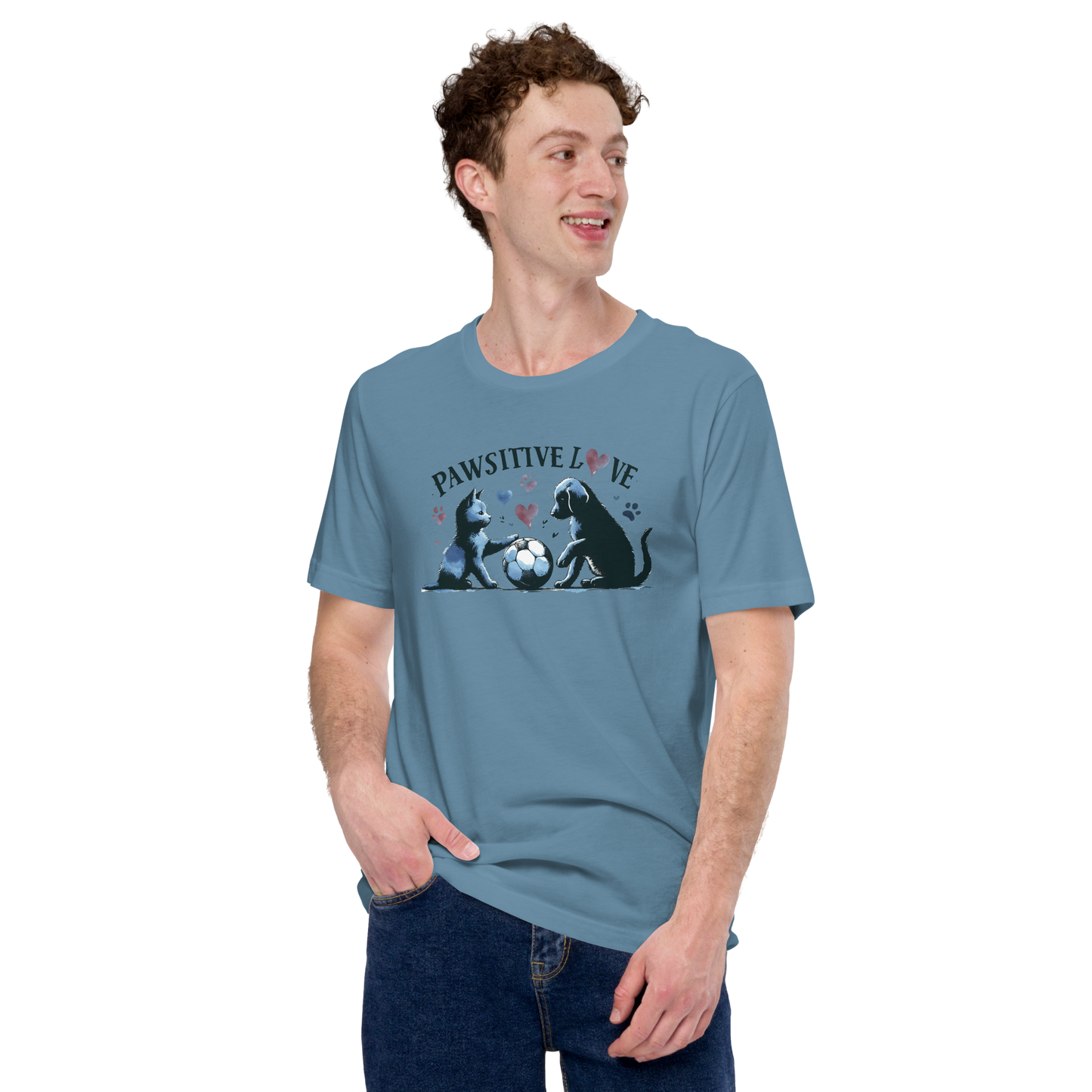 Azure Harmony - Pawsitive Love - Unisex Staple Tee