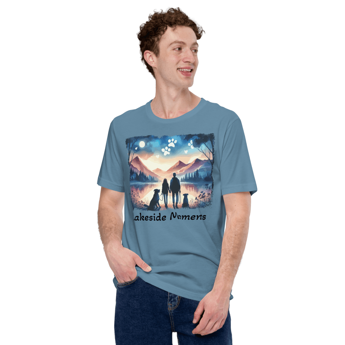 Lakeside Moments - Everyday Tee | COLORS: Heather Mauve, Heather Slate, Steel Blue, Pebble - Unisex Staple Tee - Speak Up 4 Paws
