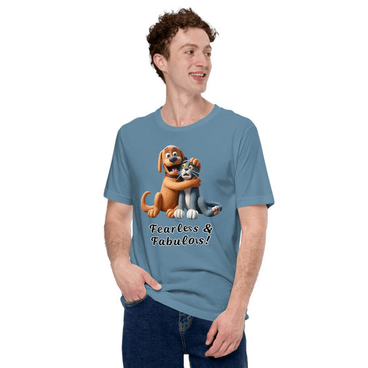 Pawfect Panic - Everyday Tee | COLORS: Steel Blue, Heather Slate, Heather Deep Teal, Pebble - Unisex Staple Tee - Speak Up 4 Paws