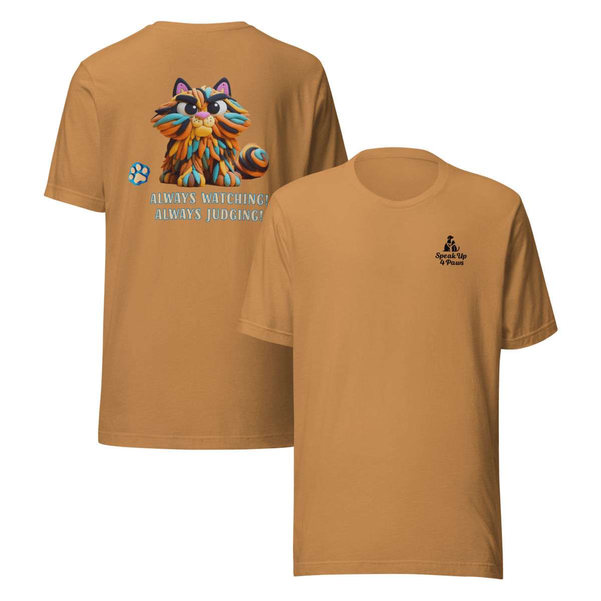 Sir Floofalot - "Always Watching! Always Judging!" - Signature Back Story Tee - Speak Up 4 Paws