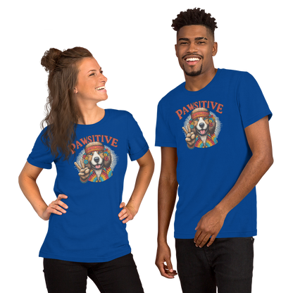 Groovy Canine Vibes - Pawsitive Peace - Unisex Tee