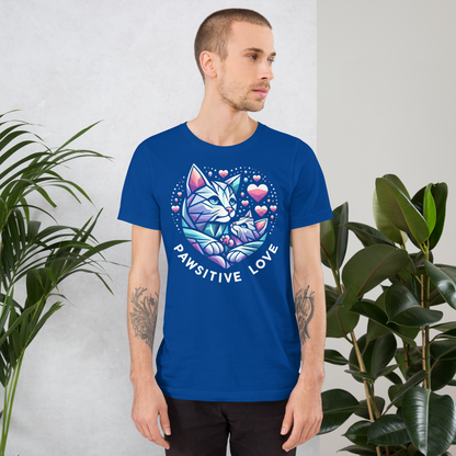 Geometric Whiskerheart - Pawsitive Love - Unisex Staple Tee