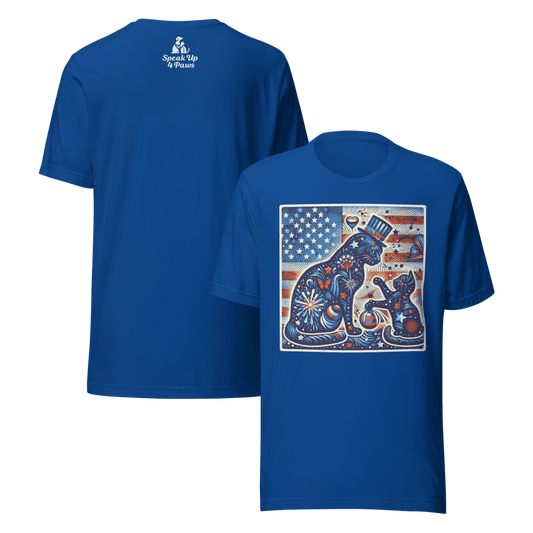 Feline Fireworks Fiesta - Signature Tee - Unisex Staple Tee - Speak Up 4 Paws
