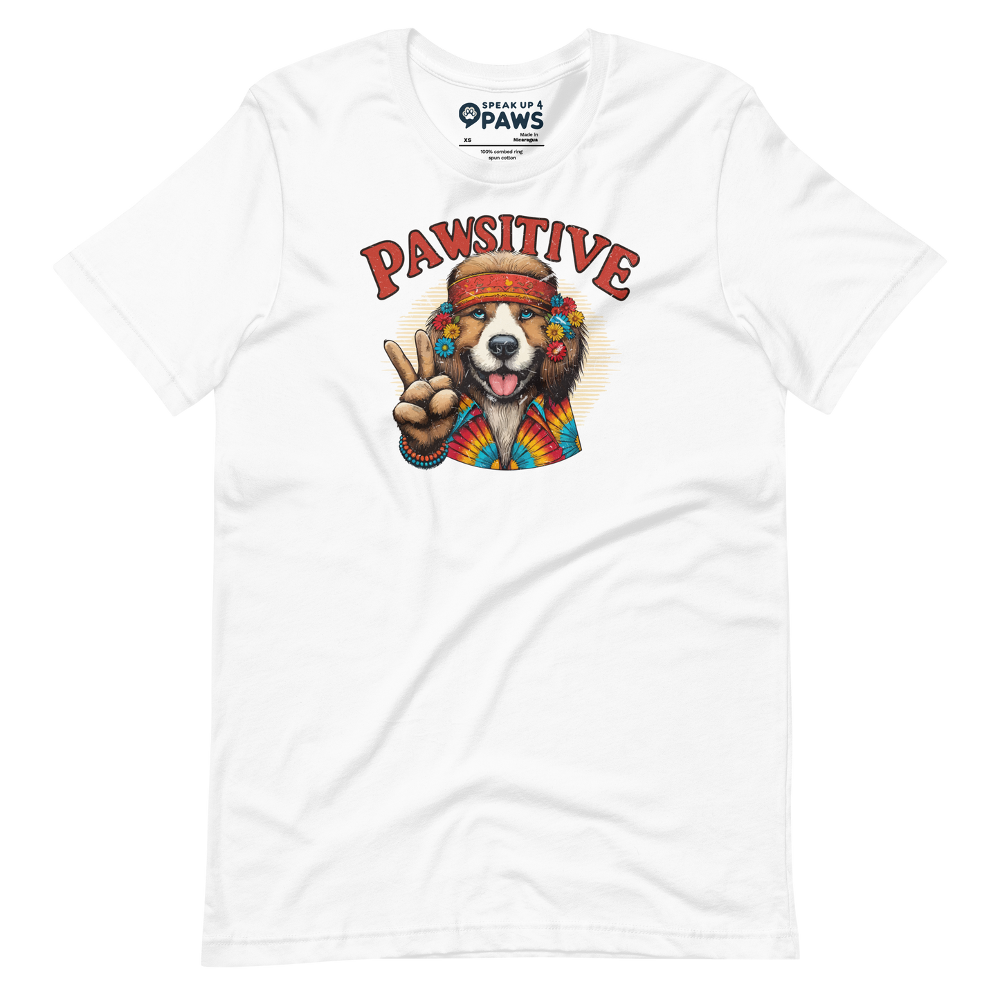 Groovy Canine Vibes - Pawsitive Peace - Unisex Tee