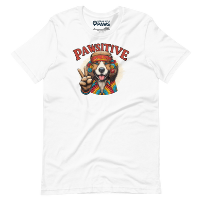 Groovy Canine Vibes - Pawsitive Peace - Unisex Tee