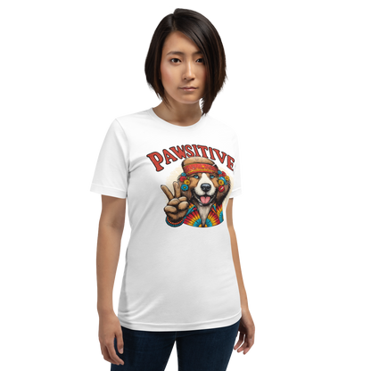 Groovy Canine Vibes - Pawsitive Peace - Unisex Tee