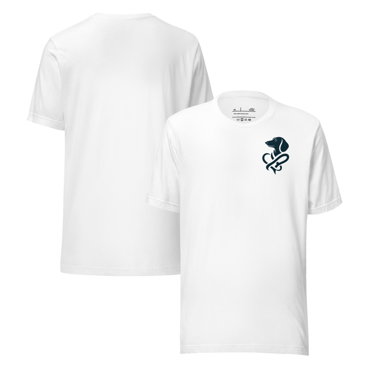 Heart of a Doxie - Everyday Plus Tee | COLORS: Whit, Red, Athletic Heather - Unisex Staple Tee - Speak Up 4 Paws