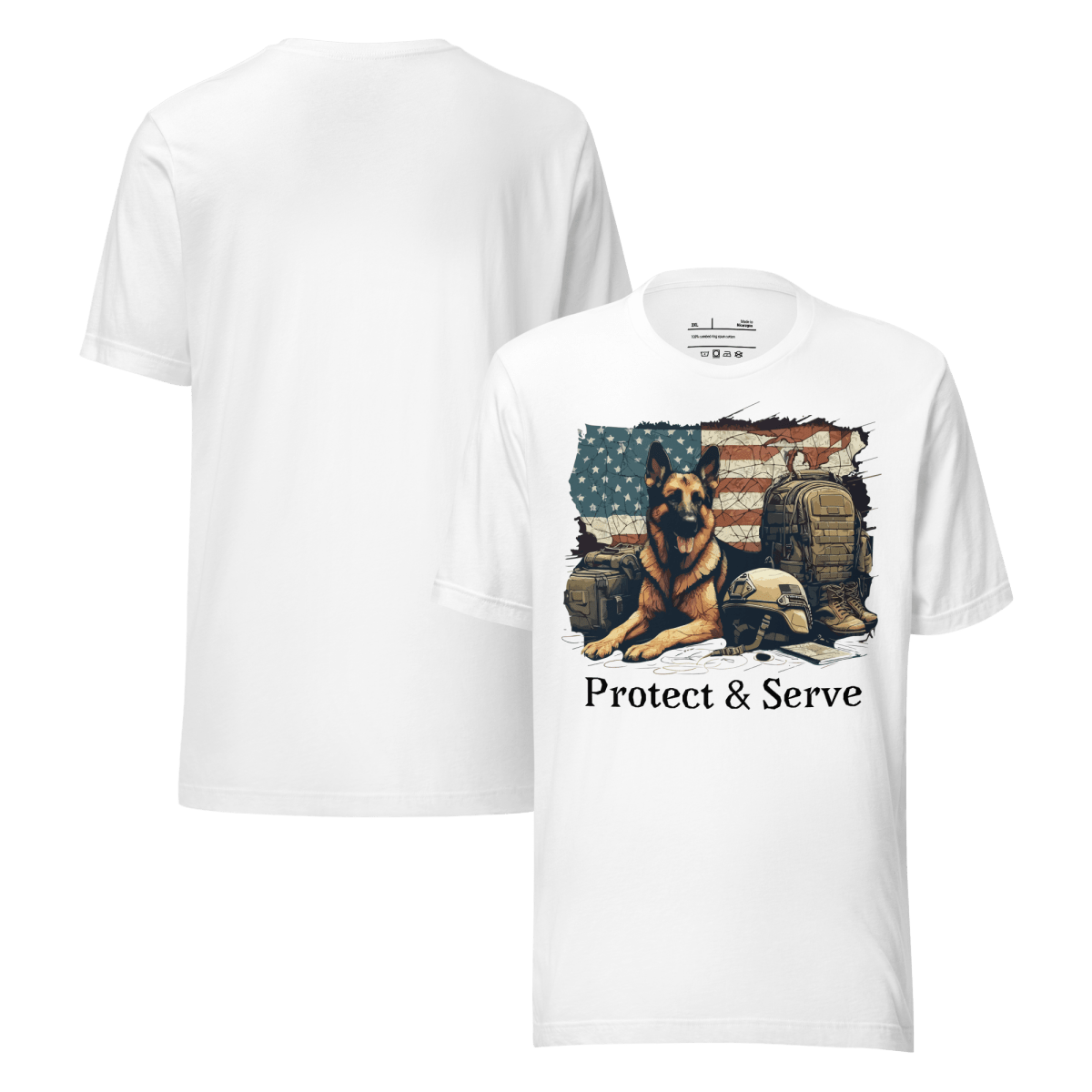 Sentinel of Valor - Everyday Plus Tee | COLORS: Athletic Heather, Red, White - Unisex Staple Tee - Speak Up 4 Paws