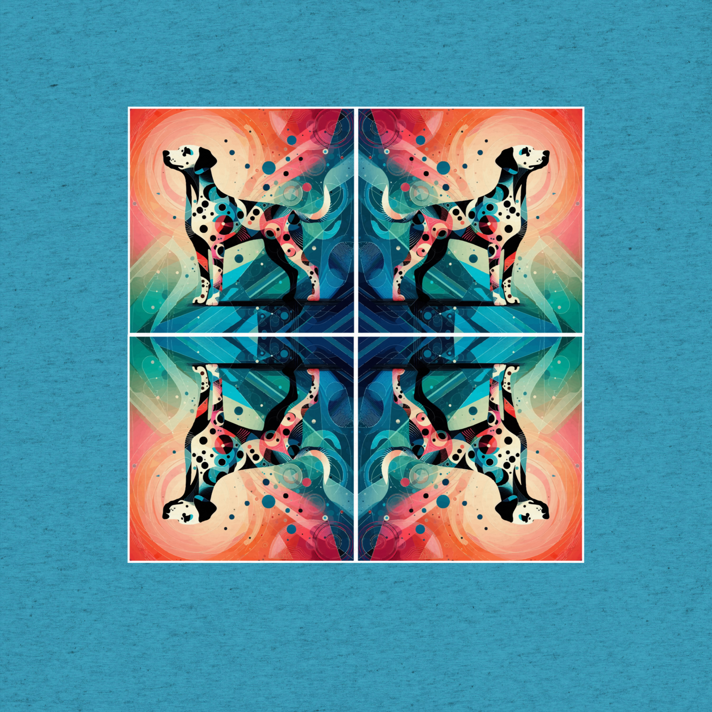 Vibrant Canine Mosaic -Tri-Blend Tee