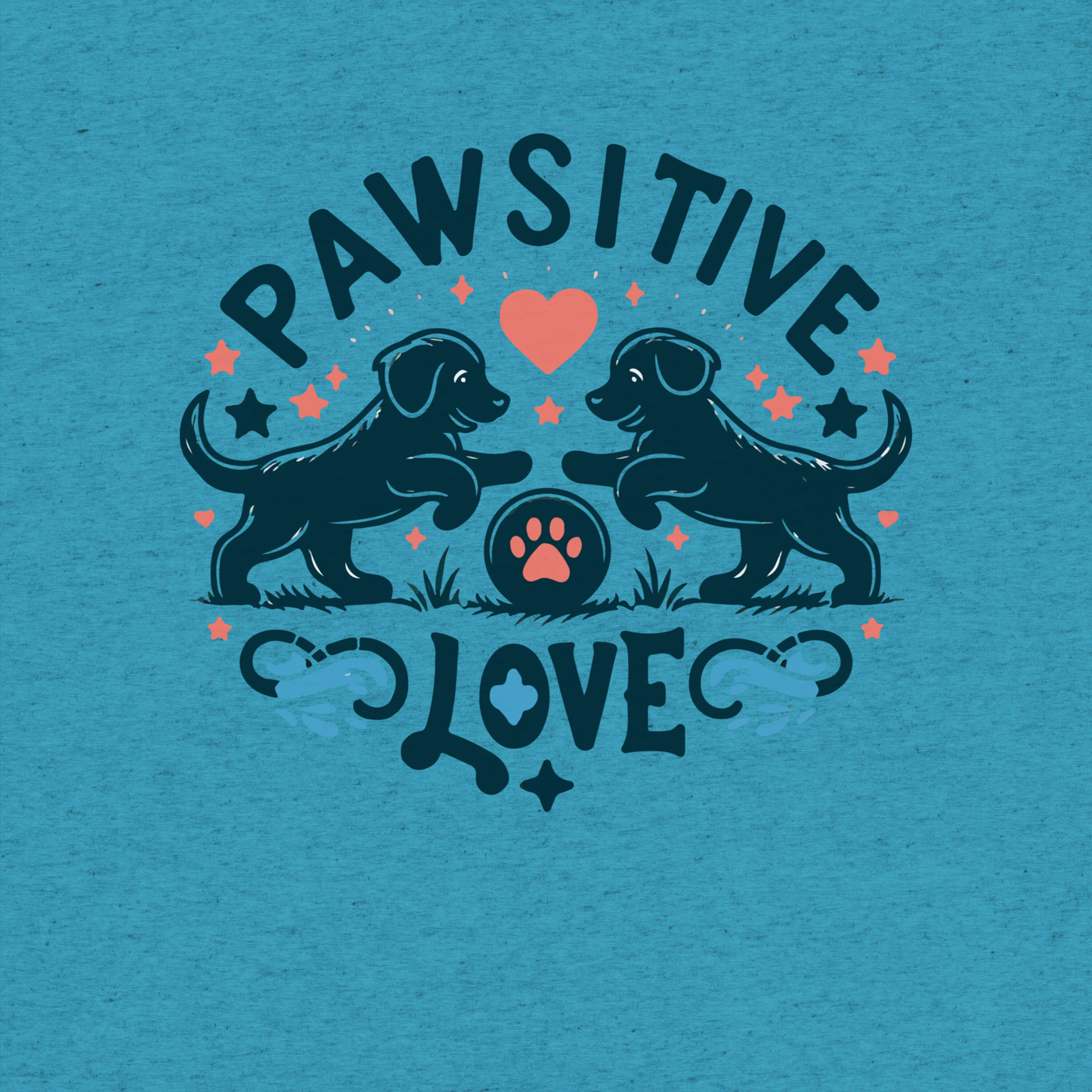 Sketchy Tails - Pawsitive Love - Tri-Blend Tee