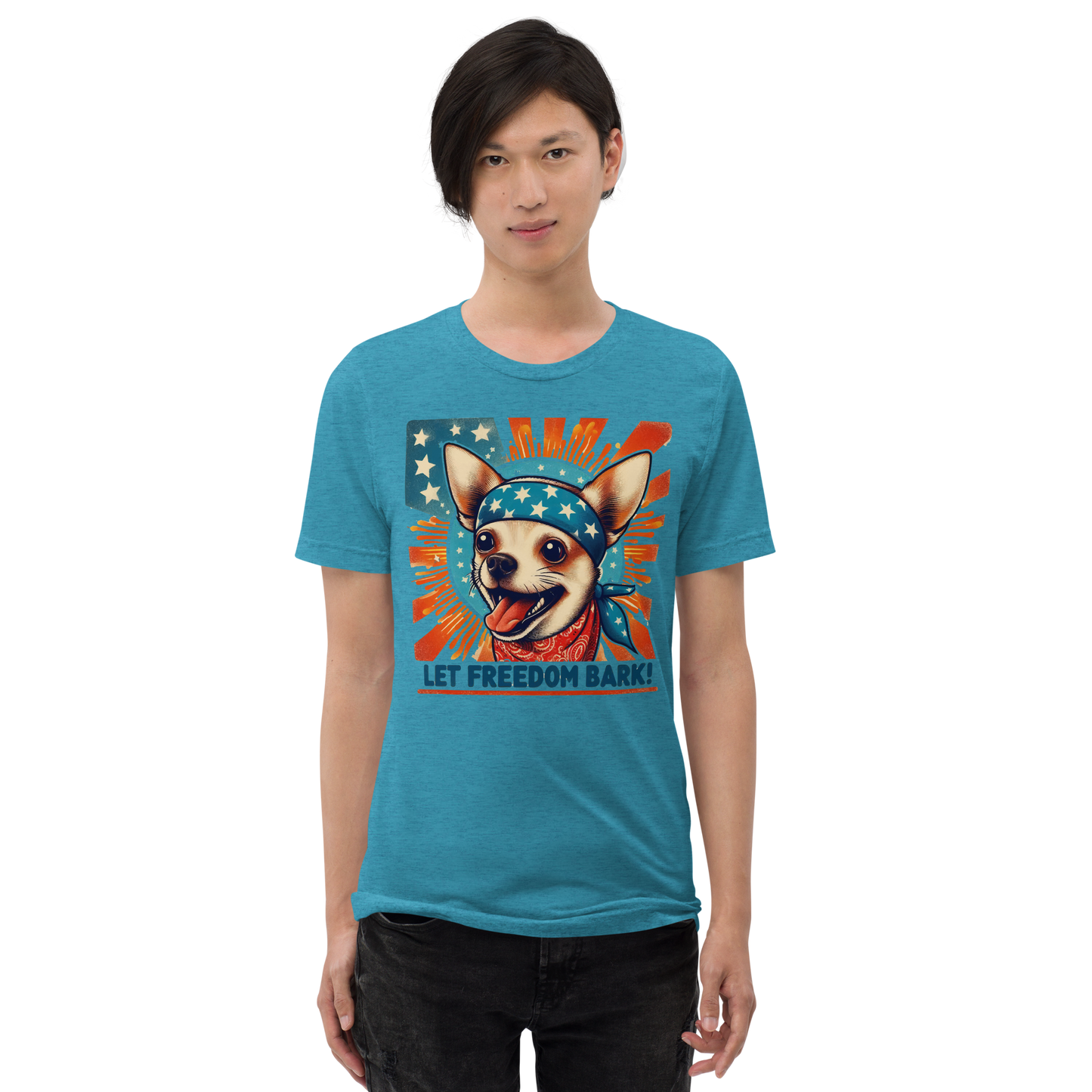 Freedom Chihuahua -Men's Tri-Blend Comfort Tee