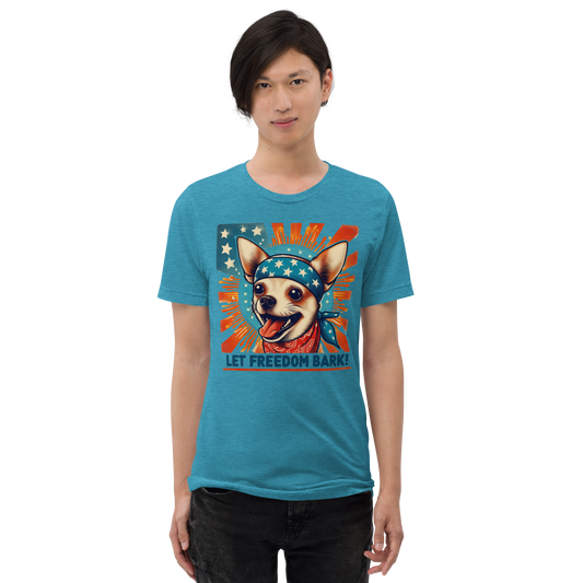 Freedom Chihuahua -Men's Tri-Blend Comfort Tee