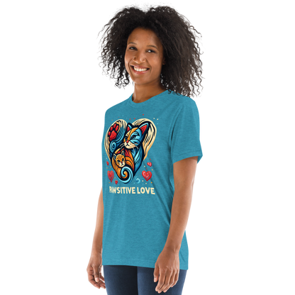 Feline Harmony - Pawsitive Love - Tri-Blend Tee