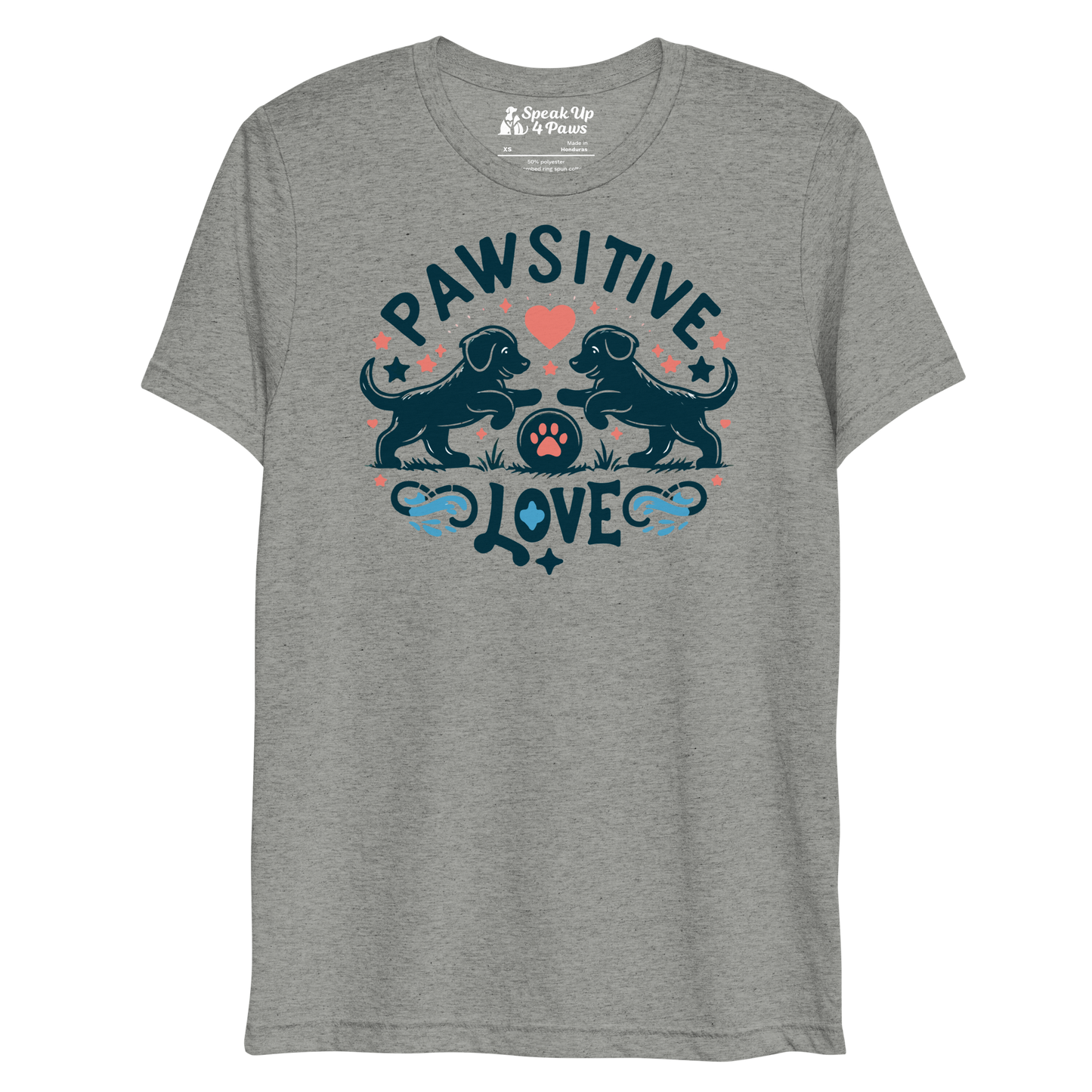 Sketchy Tails - Pawsitive Love - Tri-Blend Tee