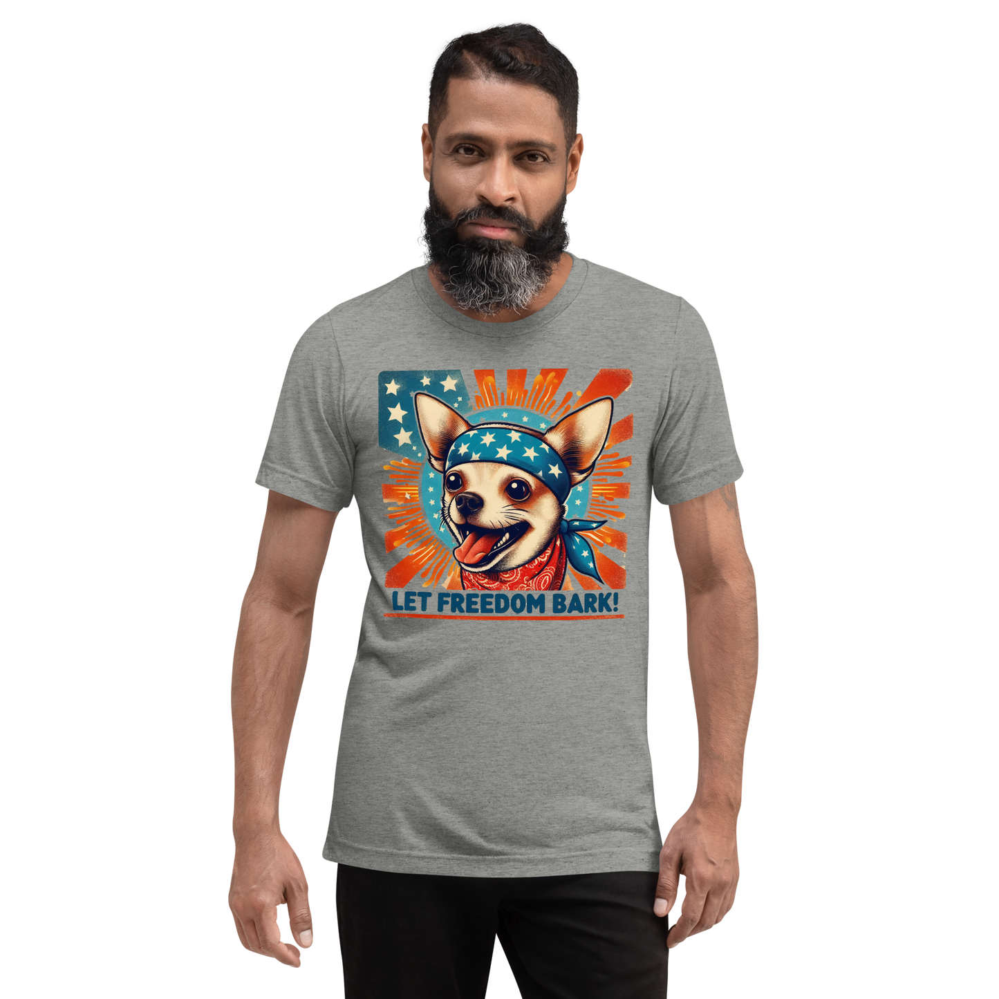 Freedom Chihuahua -Men's Tri-Blend Comfort Tee