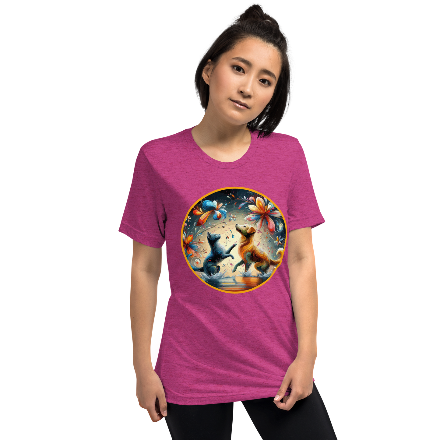 Chromatic Raindance - Petal Paws - Tri-Blend Tee