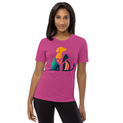 Unity Paws - Dog and Cat - Tri-Blend Tee