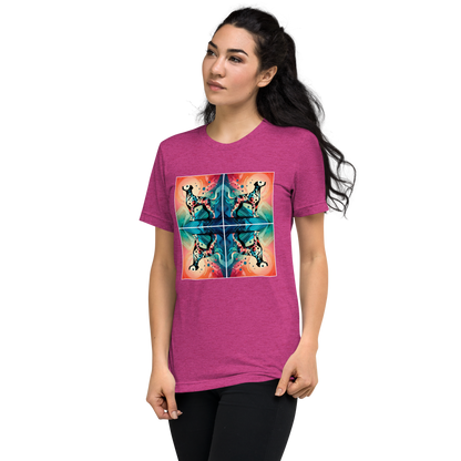 Vibrant Canine Mosaic -Tri-Blend Tee