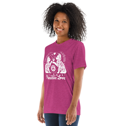 Geometric Whiskerplay - Pawsitive Love - Tri-Blend Tee