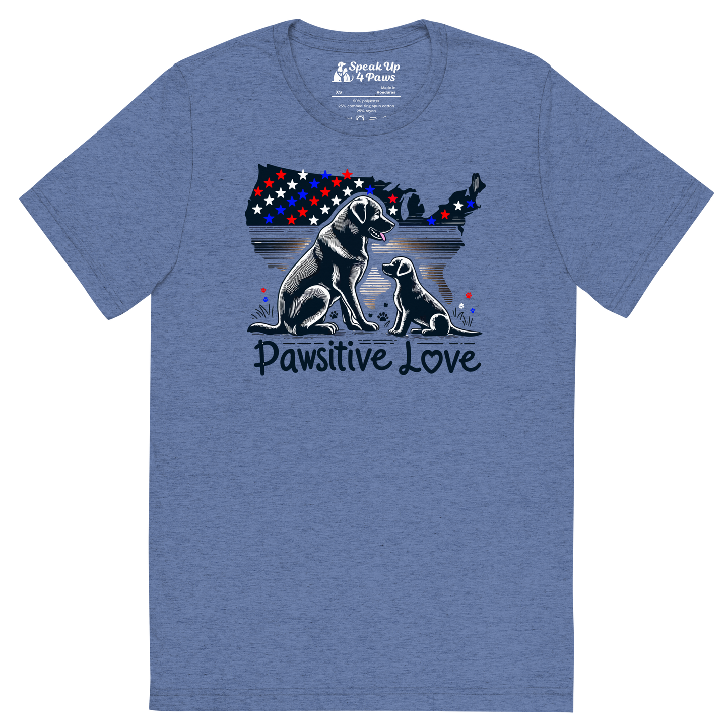 States of Devotion - Pawsitive Love - Tri-Blend Tee