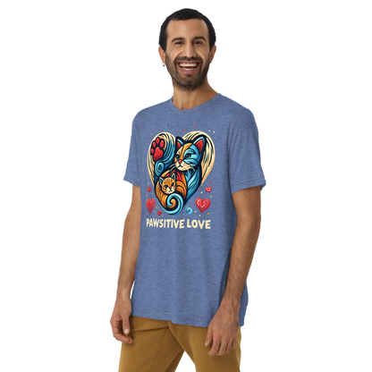 Feline Harmony - Pawsitive Love - Tri-Blend Tee