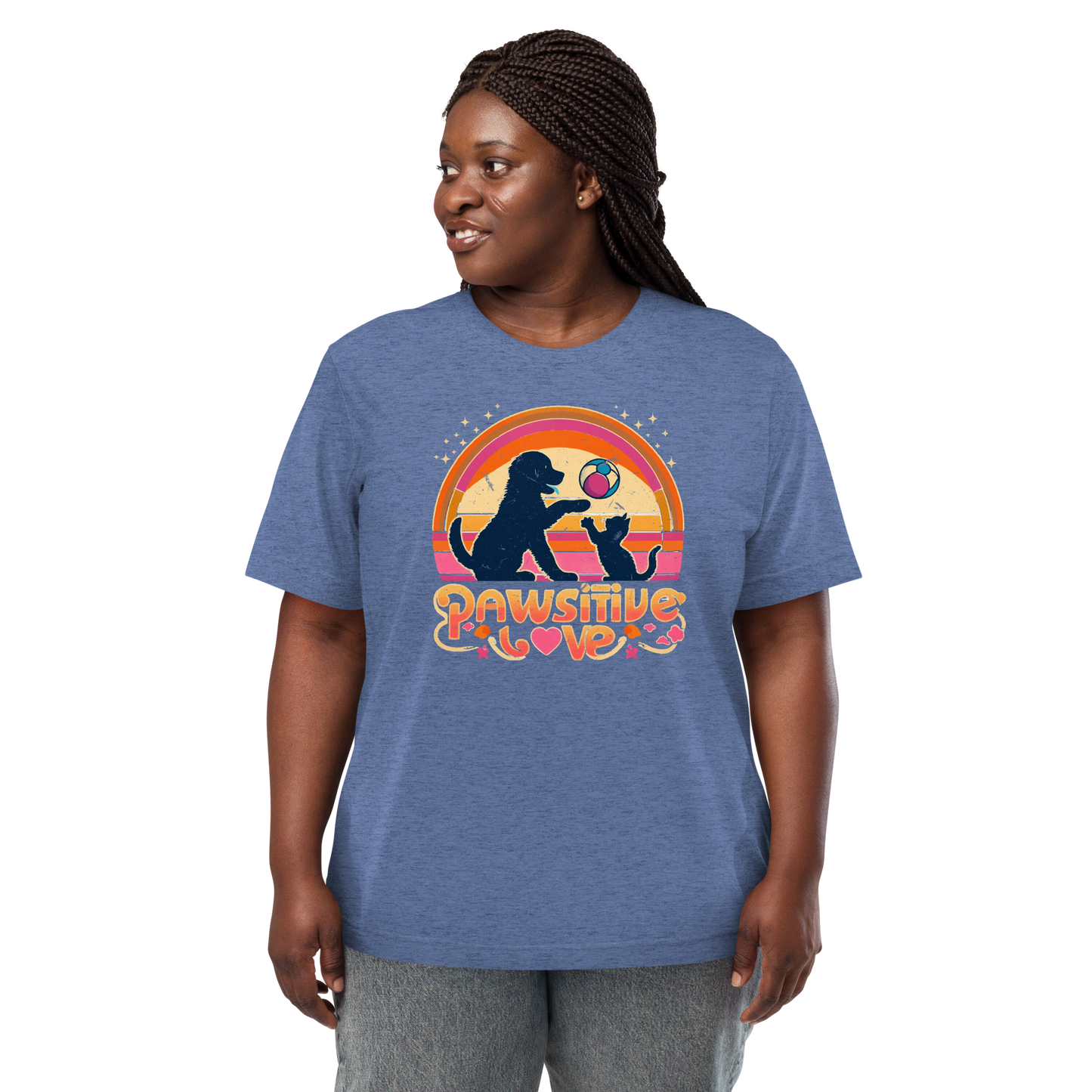 Rainbow Rendezvous - Pawsitive Love - Tri-Blend Tee